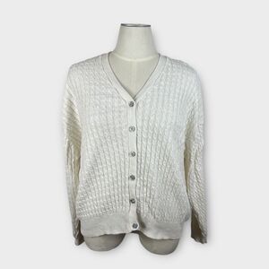 Women's Cream Cardigan Sweater